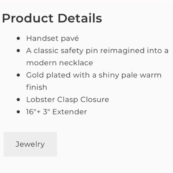 :: Stella & Dot Safety Pin Necklace - Picture 8 of 15